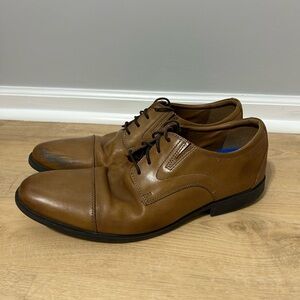 Clark’s Brown Leather Oxford Shoes Cap Toe Dress Shoes Men’s Size 15